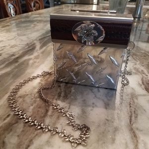 Special Occasion Metal and Leather Purse